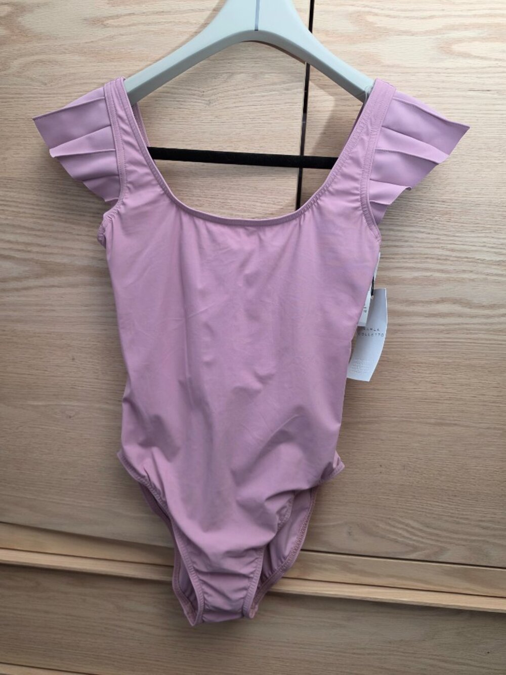 Karla Colletto Alora Ruffle One-Piece Swimsuit Dusty Pink US 10 - Picture 5 of 7